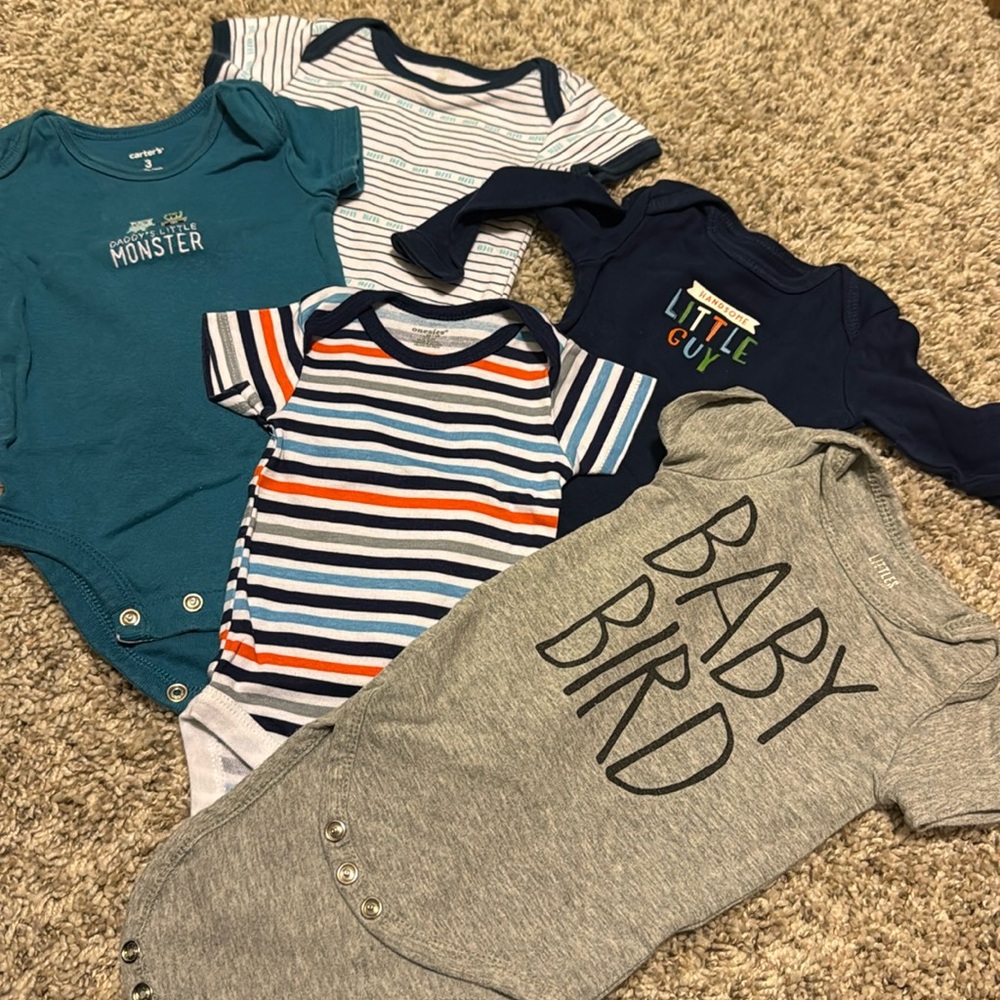 0-3 month baby boy onesies